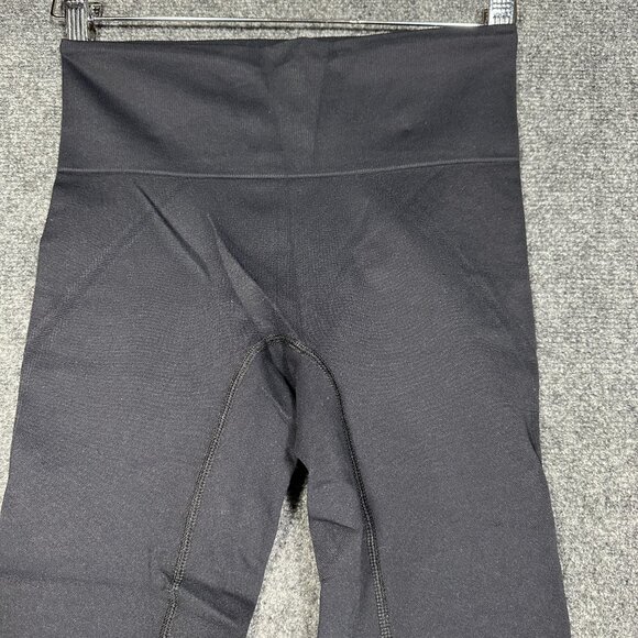 Athleta Pants Womens Small Power Thru Mesh Capri Leggings Black Stretch Yoga - Picture 3 of 7